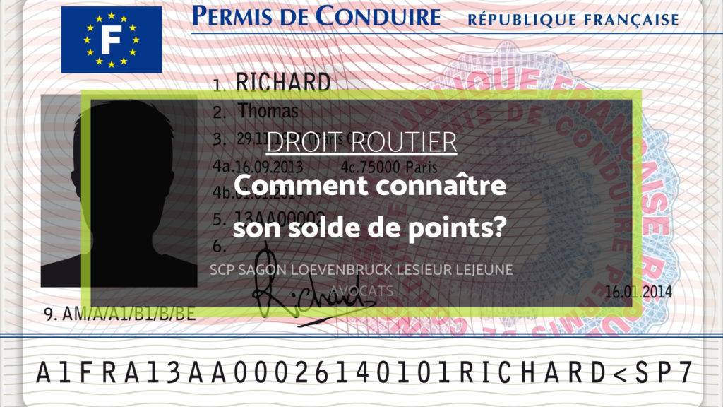 Comment savoir le nombre de point sur son permis