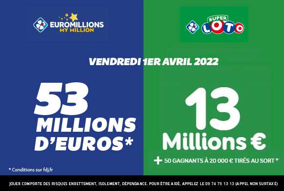 Loto vendredi 1 avril 2022 prix