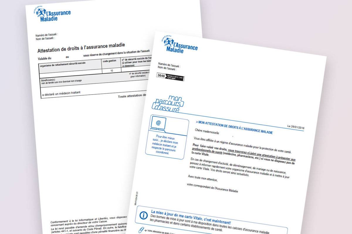 Télécharger mon attestation de droits - Blaujournal