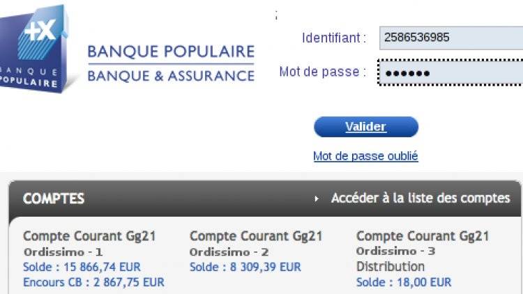 Banque populaire consulter ses comptes