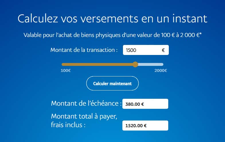 Comment payer en 4 fois avec paypal