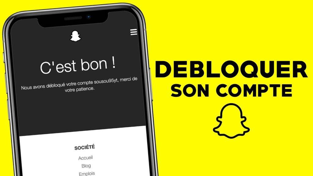 comment debloquer un compte snap