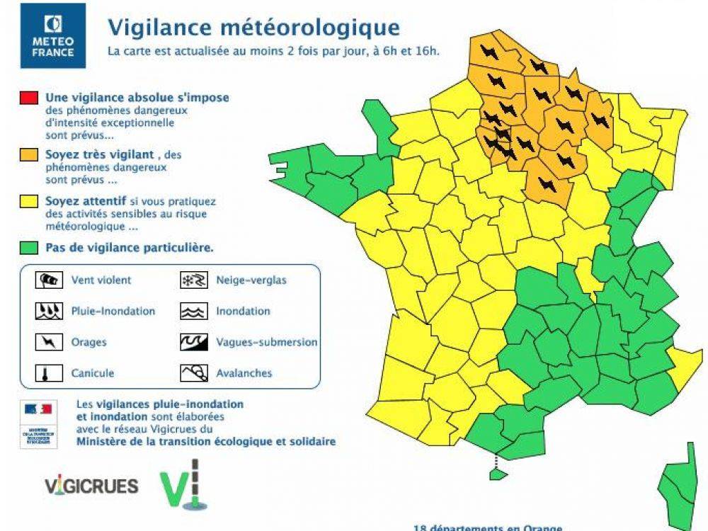 Météo france vigilance orange orages